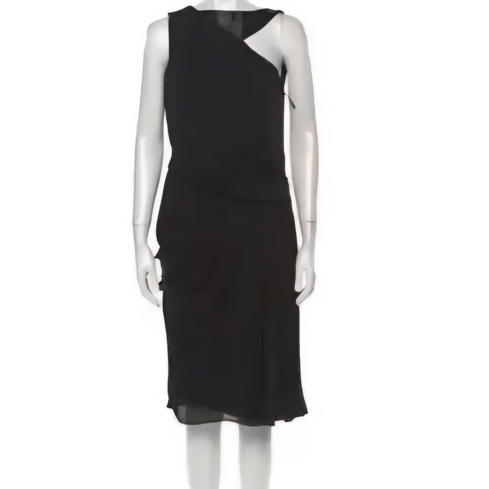 J. Mendel Elegant One Shoulder Black Dress